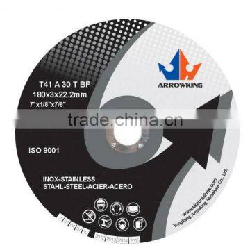 7"(180x3x22.2mm)Flat Cutting Wheels for High Grade Steel