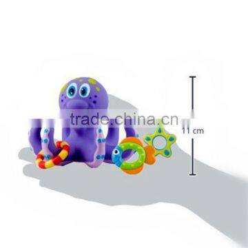 Mini Plastic Purple Octopus and Three Hula Hoops for Baby Bath Time Fun photo-4