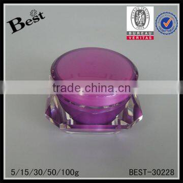 Different Size Special Shape Blue Skin Bleaching Cream Acrylic Jar Cosmetic Acrylic Cream Plastic Jar Wholesale Cost Price photo-3