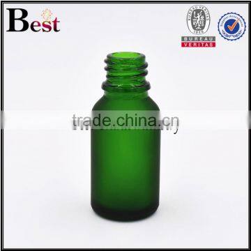 15ml Frosted Glass Bottle Green Colored Essential Oil Frosted Glass Bottle With Silver Aluminum Cap photo-4