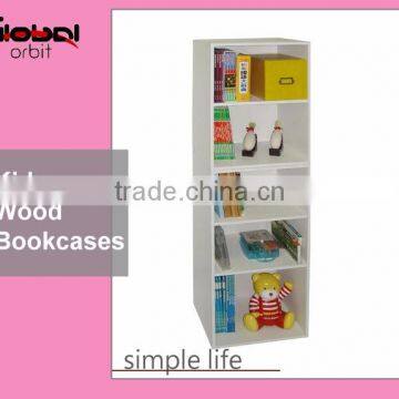 New Design Furniture Storage Wood Bookcase Wooden Book Shelf photo-4