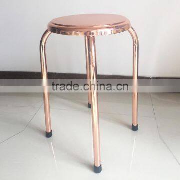 Factory Cheap Price Rose Gold Metal Bar Stool Outdoor or Home Goods Bar Stools photo-4