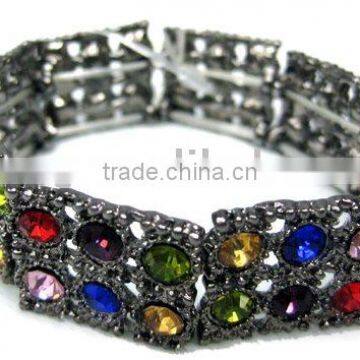 Fashion colored shinestone alloy bracelet HYL05360