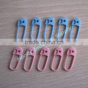 Pink and Blue 30mm No Coil Knitting Safety Pin Stitch Marker