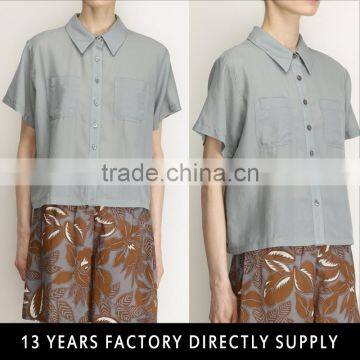 2016 S/S SIMPLE DESIGN women chiffom custom t shirt