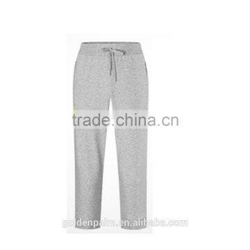 100% cotton high quality women capri pants drawstring cropped trousers sweatpants