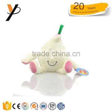 Cute white garlic fruit plush toys for sale