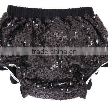 New Design Kids Clothing Both Side Sequin Bloomer Wholesale Baby Outdoor Hot Sequin Diaper Cover photo-6