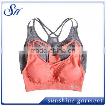 2015 new style seamless wholesale yoga sports women sexy nude bra