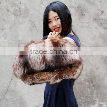 CX-H-17C Natural Colour Lady Bags Genuine Fox Fur Handbag photo-2