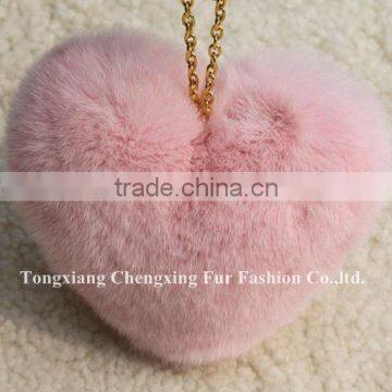 CX-A-02 Genuine Rabbit Fur Pendant Keyring ~ MIXED COLOUR photo-5