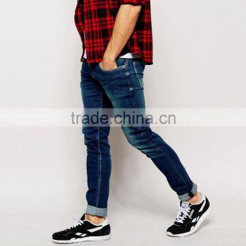 Washed Skinny Style Men Latest Design Denim Jeans Pants photo-4