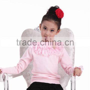 Baby Girls Bottoming Shirt Sweater/kids Girl Lace Sweater photo-5