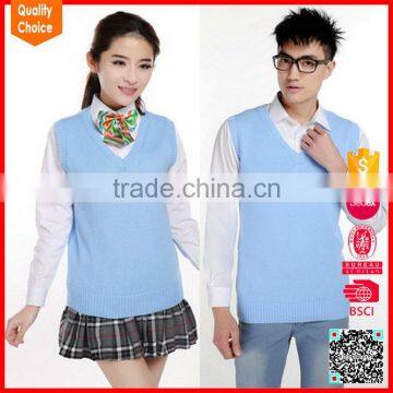 New arrival knitted school uniform vest sweater picture