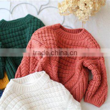 1-7 Years Wholesale 2017 New Autumn Knitted Solid Girls Sweaters (pick Size Color ) photo-5