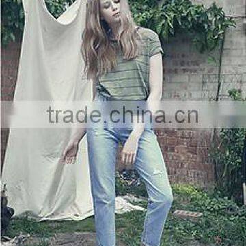 100% Cotton Regular Fitting Army Tee for Woman photo-4