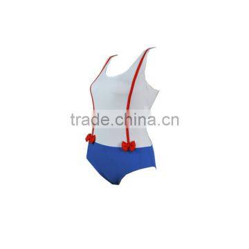 Summer Girls One-piece Swimsuit Knot Spain Swimwear photo-3