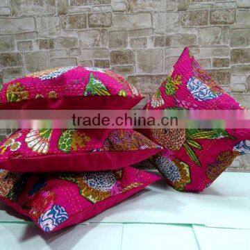 Kantha Cushion Cover Home Decorative Embroidery Pillow Case photo-5