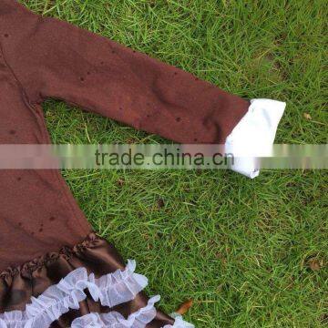 Football Dress New Design Ruffle Dress Clothes 100%cotton Cute Children's Kids Clothes With Matching Necklace and Headband photo-6