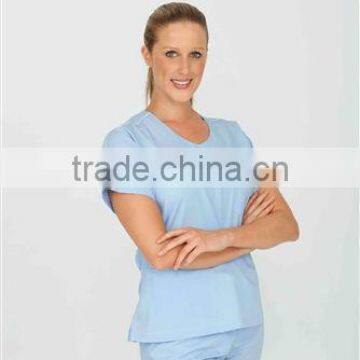 Light Blue V-Neck Medical Scrubs Set