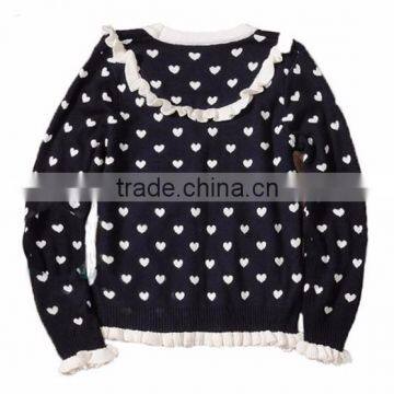 2015 New Design Girl Cardigan Sweater Scallop Trim Children Wear Cardigan photo-2