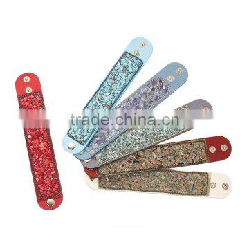 Velvet Faux Suede Punk Bangles Bracelets Green Jewelry Bracelet photo-3