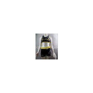 Sublimated Lycra Crop Top Cheerleading Wear / Girls Cheerleader Costume