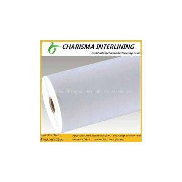 Excellent quality low price impregnating bonded non woven interlining 1020 1030