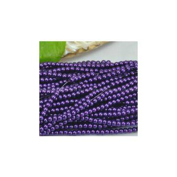 Quality imitation pearl glass bead shine Hot sell Rubber glass beads for jewelry making