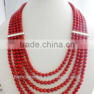 Clearence!!! fashion popular coral flower necklace for african bride wedding