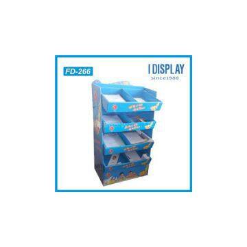 Custom Corrugated Cardboard Booth Display Stands Pallet Display For Pen Stationery Retail