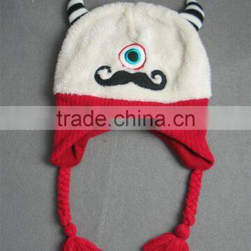 animal ears winter hat colorful trapper hat