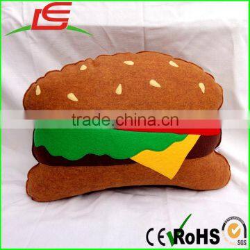 Veggie Burger Cheeseburger Hamburger felt stuffed plush toy pillow