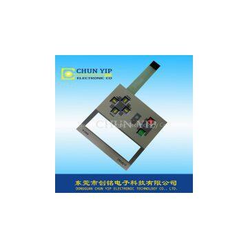 transparent window membrane switch with PET circuit