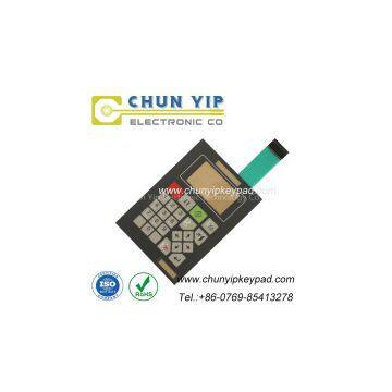 Flat keypad button membrane switch