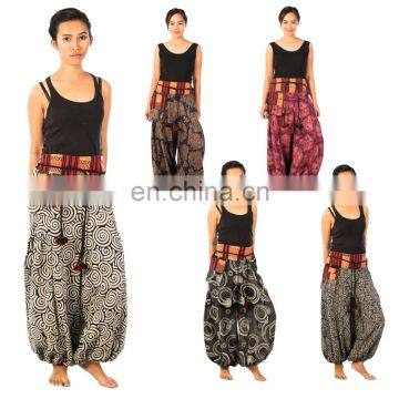 Lofbaz Women Handmade Hippie Hmong Boho Baggy Gypsy Aladdin Genie Harem Pants Trousers