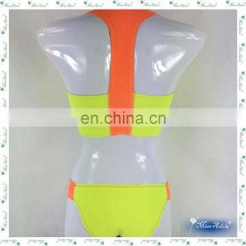 MissAdola Neoprene Women Two Pieces OEM Rubber Swimsuit Beautiful Zipper Swimwear Diving Wetsuit (M80) photo-3