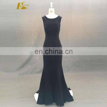 Sheath Scoop Neckline Sleeveless Backless White Black Wholesale Dinner Long Evening Dress