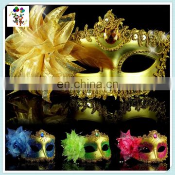 Ladies Feather Rhinestone Venetian Masquerade Party Masks HPC-0407