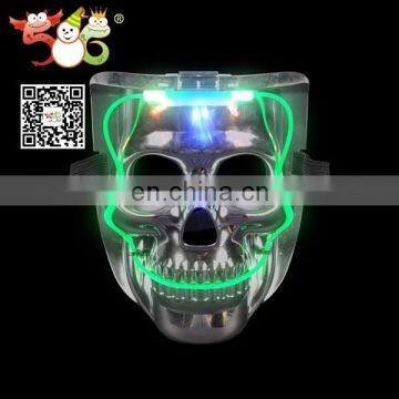 Customized logo Halloween light up skull mask
