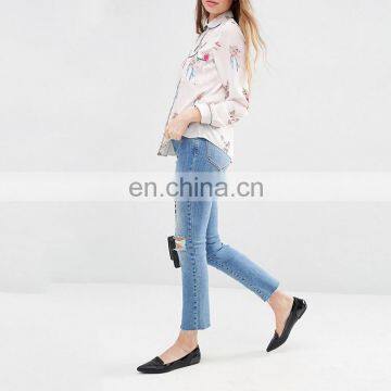 Latest Fashion Blouse Design Fashion Cutting Modern Style Chiffon Blouse photo-5