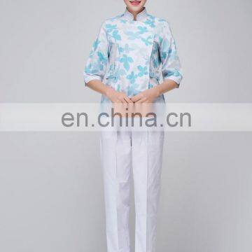 flower printed fashionable nurse uniform designs /nurse uniform printed