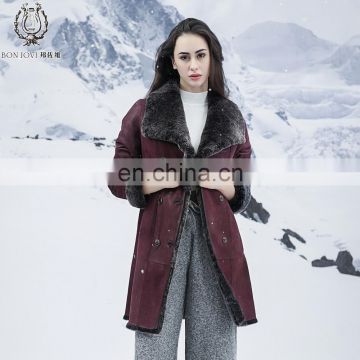 Graceful Boedeaux Reversible Rex Rabbit Fur Jacket Trend Rex Rabbit Fur Skin Coat Double Face Fur Coat