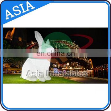 New design Decorative inflatable rabbit with LED lighting/inflatable easter bunny for advertising