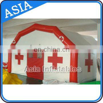 Inflatable red cross emergency hospital medical tent / military dome tent