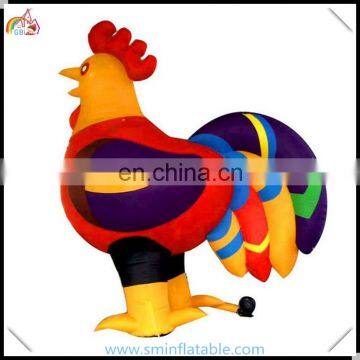 2017 promotion mascot inflatable chicken model, advertising inflatable rooster shape, cock replica for outdoor activity event