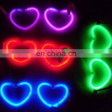 glow in the dark heart shape glasses G-P0096