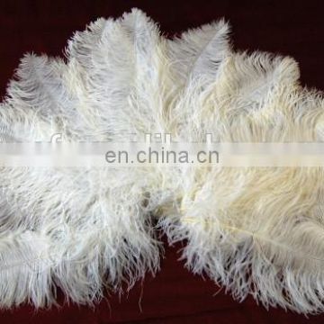 wholesale cheap white dancing Burlesque ostrich feather hand fans FW-0066