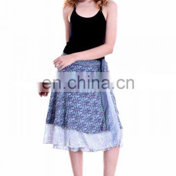 Indian Handmade rapron Design skirts party dress for women Knee Length Wrap Skirts Summer Fashion Beach Skirts