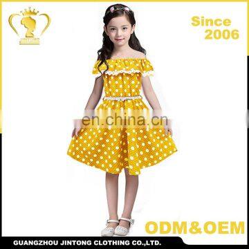 New style high quality childs cotton princess dress